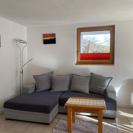 Ferienwohnung In Tschlin Mit Panoramablick Bagian luar foto