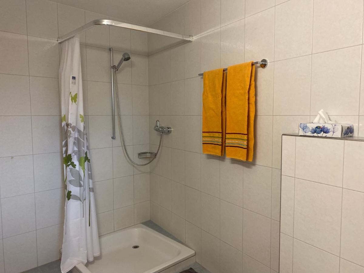 Ferienwohnung In Tschlin Mit Panoramablick Bagian luar foto
